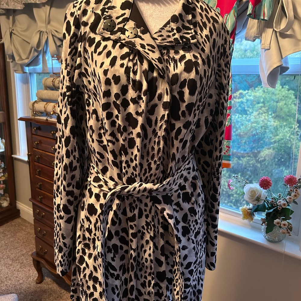 GRAVER Susan Graver Printed LK Fusion Topper with Belt Brand New Never Worn - Picture 6 of 9